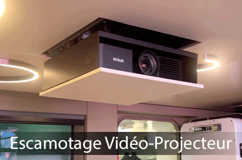 Syst&egrave;mes d'escamotage au plafond pour vid&eacute;o-projecteurran TV